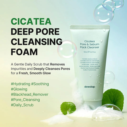 dewdap Cicatea Pore & Sebum Pack Cleanser Korean Cleansers
