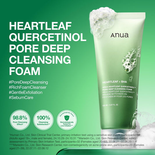 ANUA Heartleaf Quercetinol Pore Deep Cleansing Foam 150ml product image 02