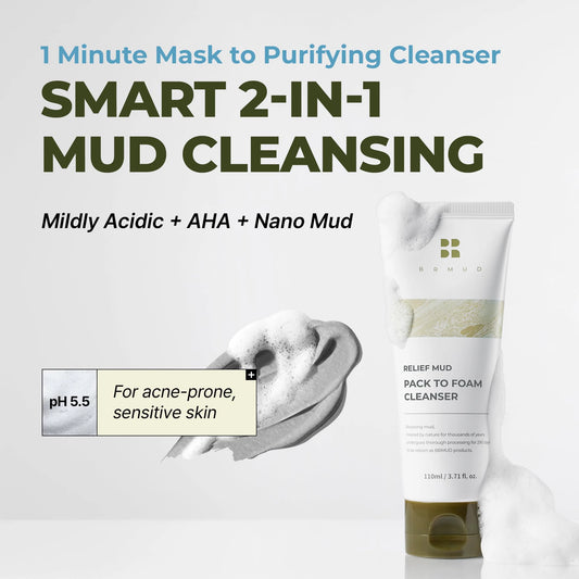BRMUD Relief Mud Pack to Foam Cleanser 110ml