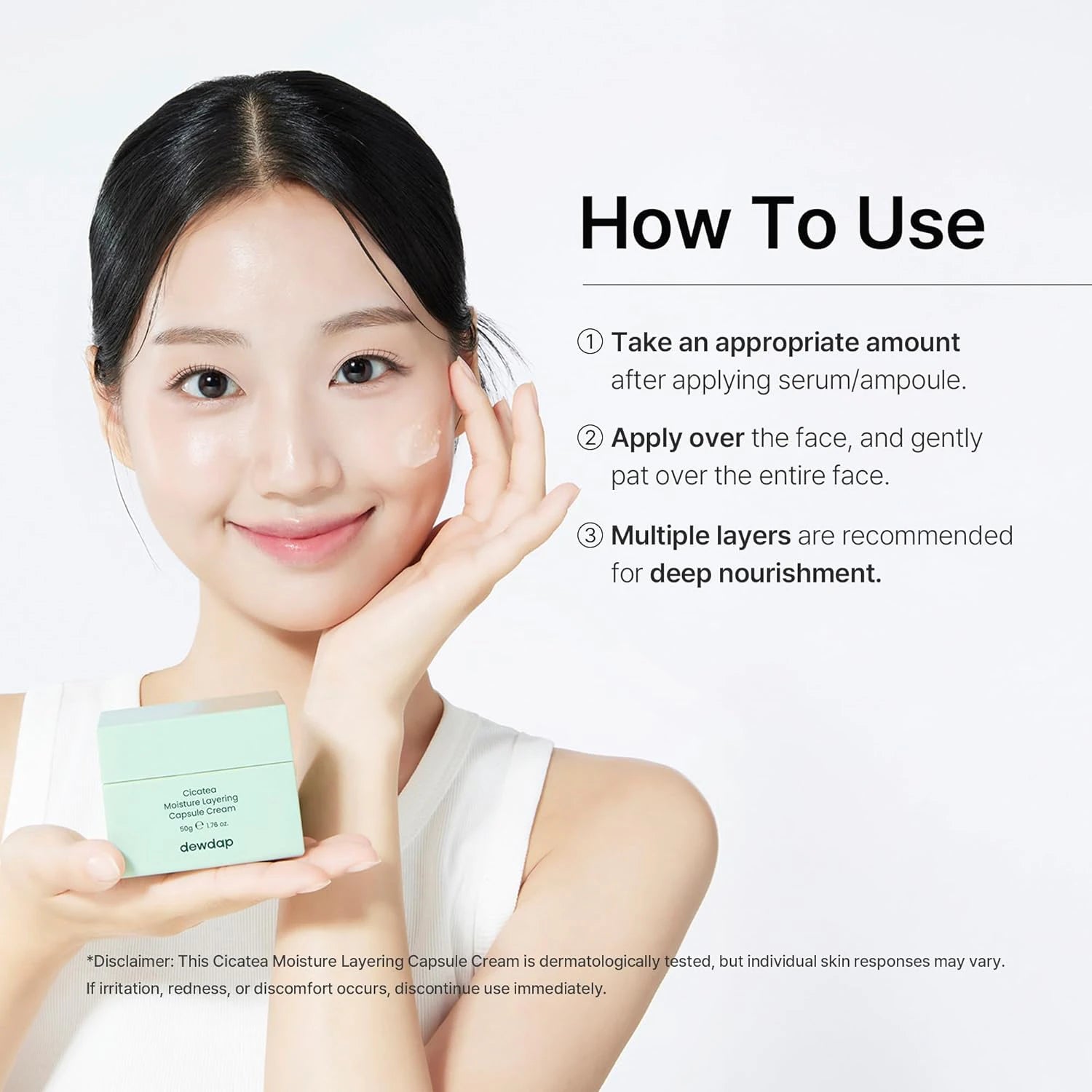 dewdap Cicatea Moisture Layering Capsule Cream Korean Moisturizers