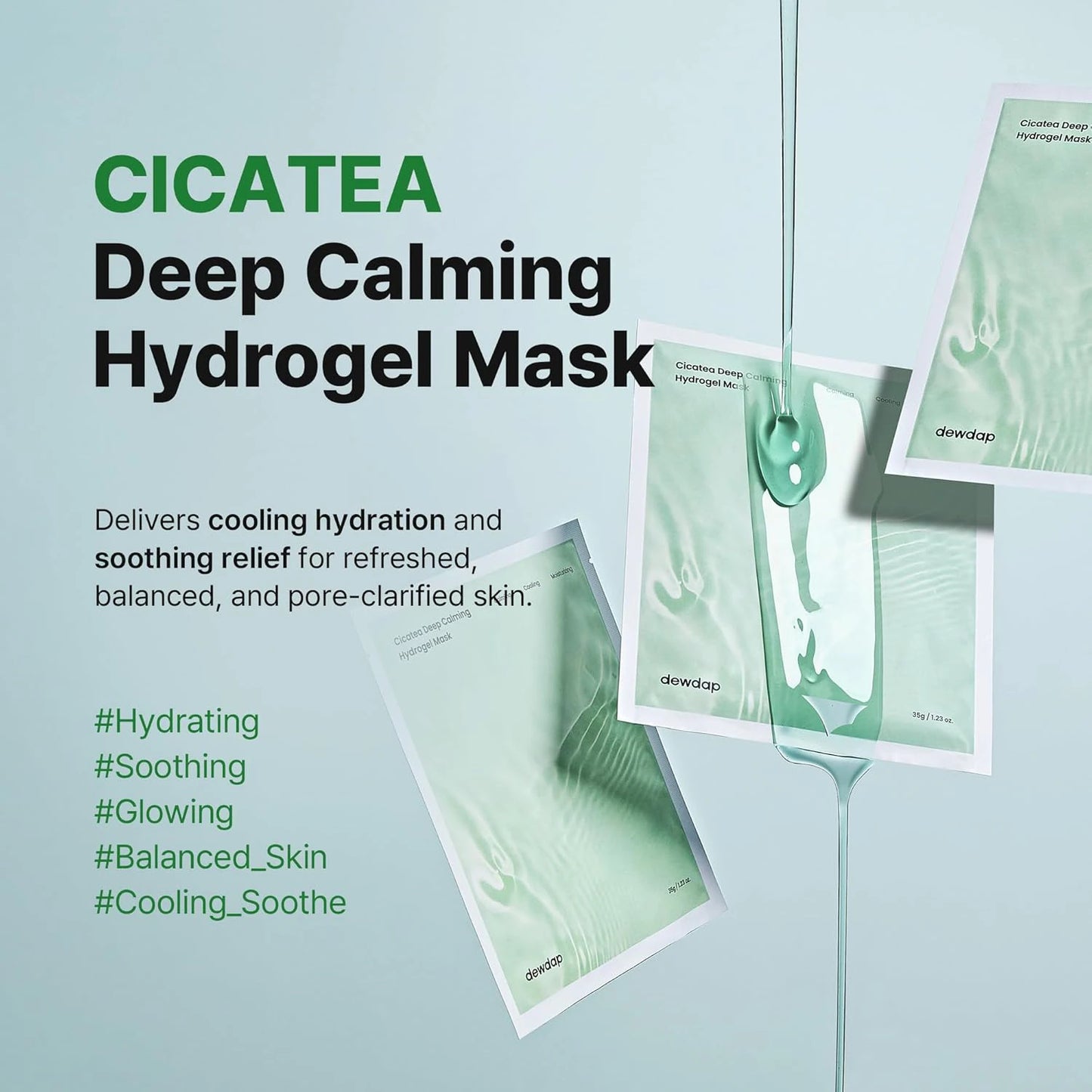 dewdap Cicatea Deep Calming Hydrogel Mask (4 Sheets) Korean Masks