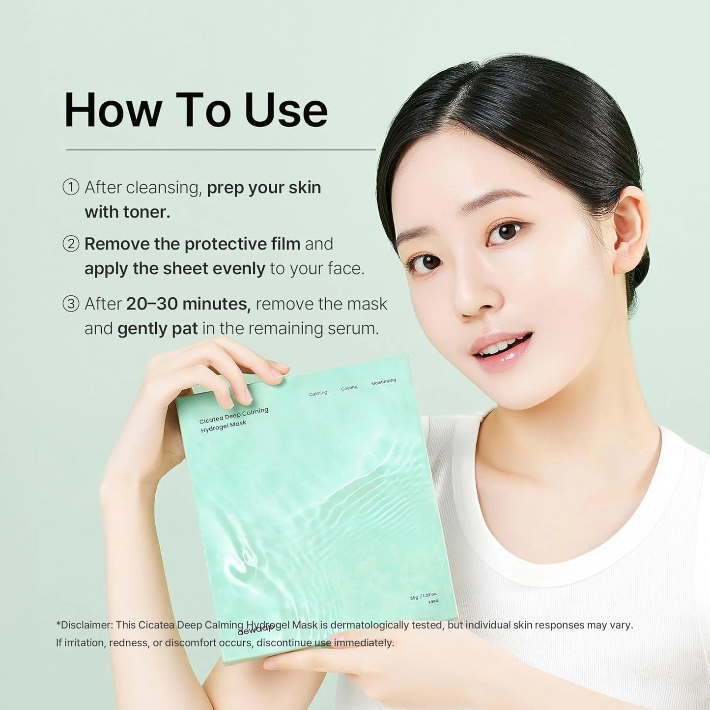 dewdap Cicatea Deep Calming Hydrogel Mask (4 Sheets) Korean Masks