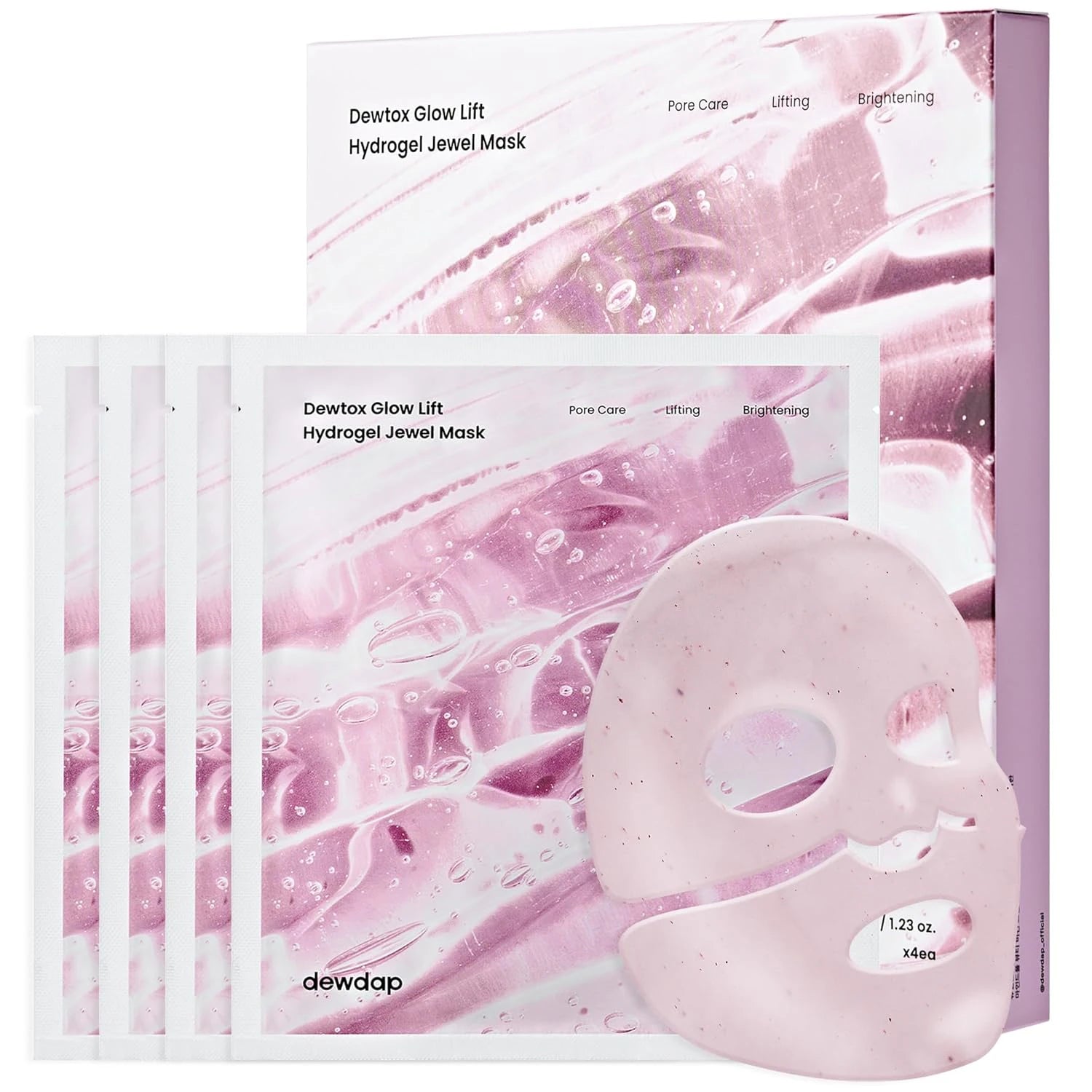 dewdap Dewtox Glow Lift Hydrogel Jewel Mask (4 Sheets) Korean Masks