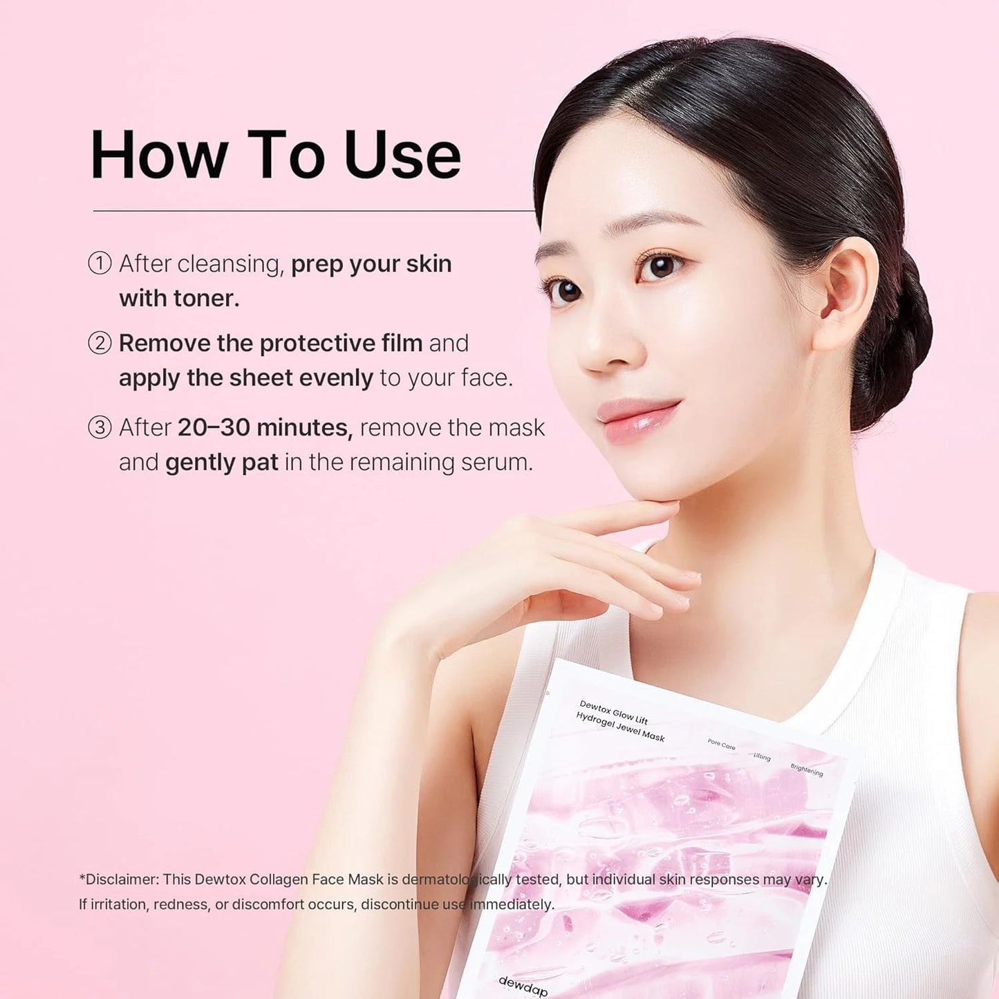 dewdap Dewtox Glow Lift Hydrogel Jewel Mask (4 Sheets) Korean Masks