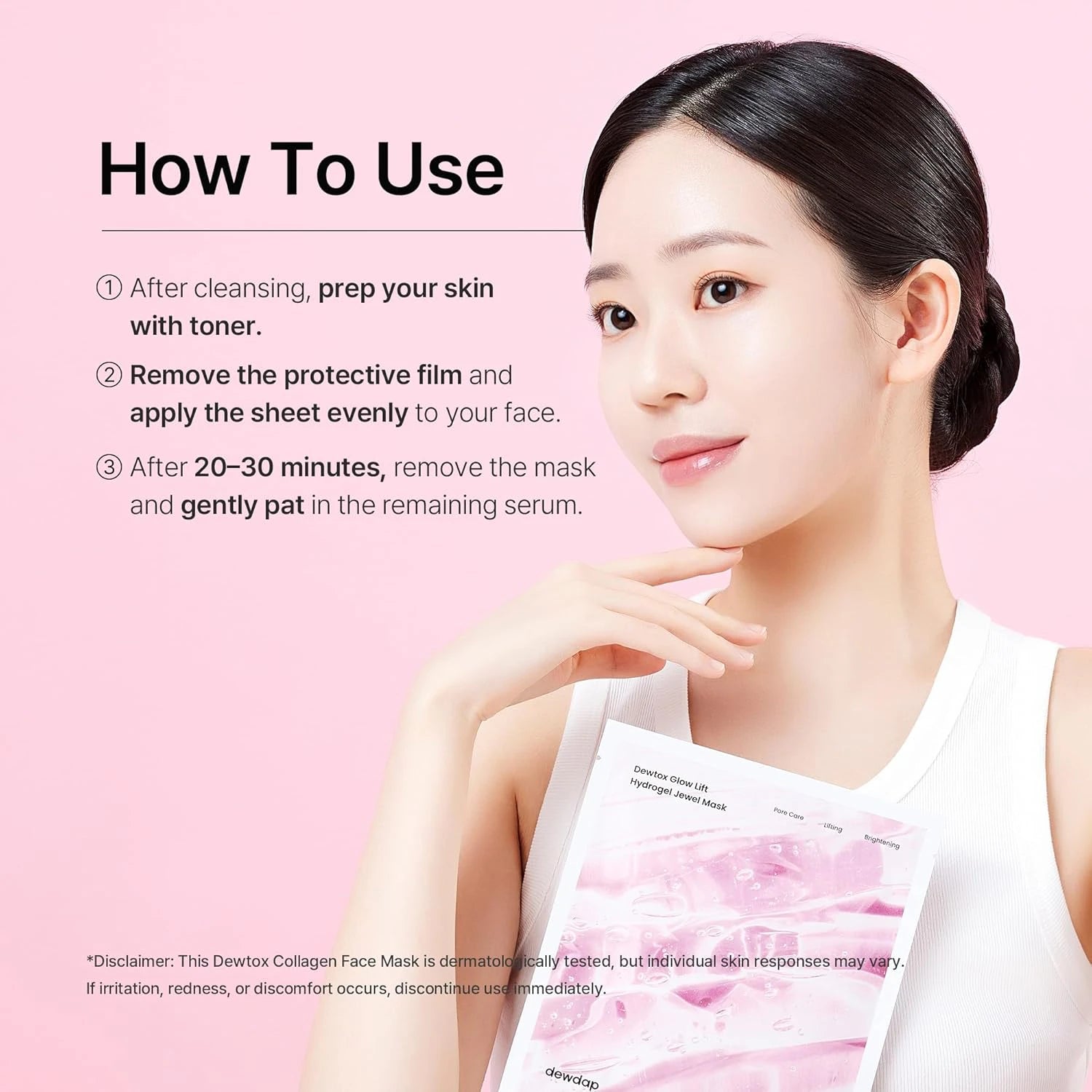 dewdap Dewtox Glow Lift Hydrogel Jewel Mask (4 Sheets) Korean Masks
