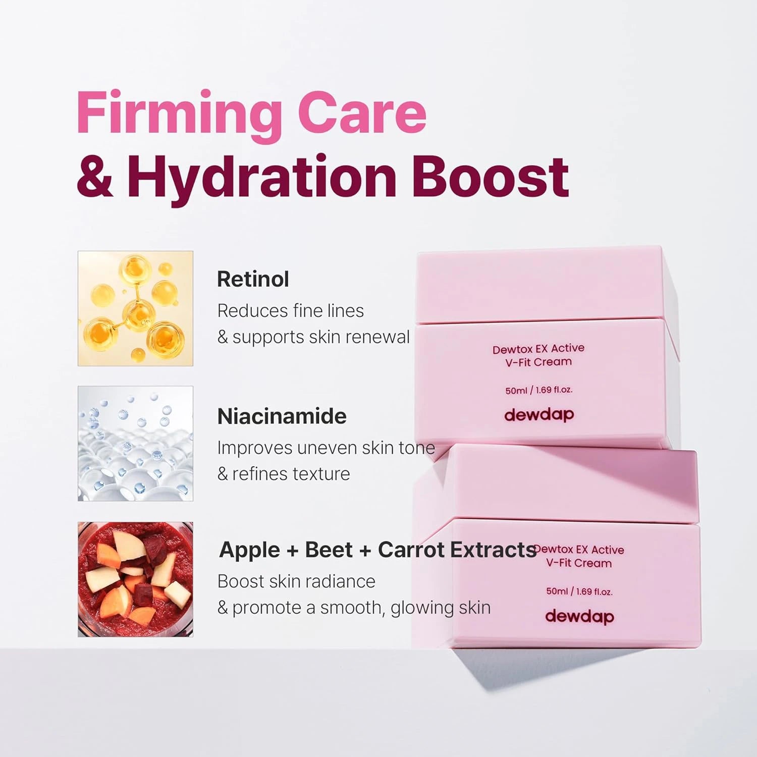 dewdap Dewtox EX Active V-Fit Cream Korean Moisturizers