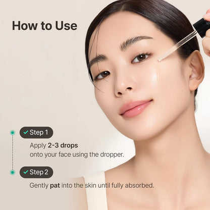 Model applying ACWELL licorice serum with a dropper
