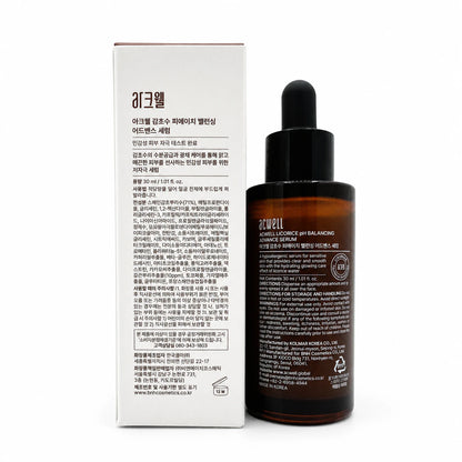 ACWELL licorice serum bottle with Korean product packaging