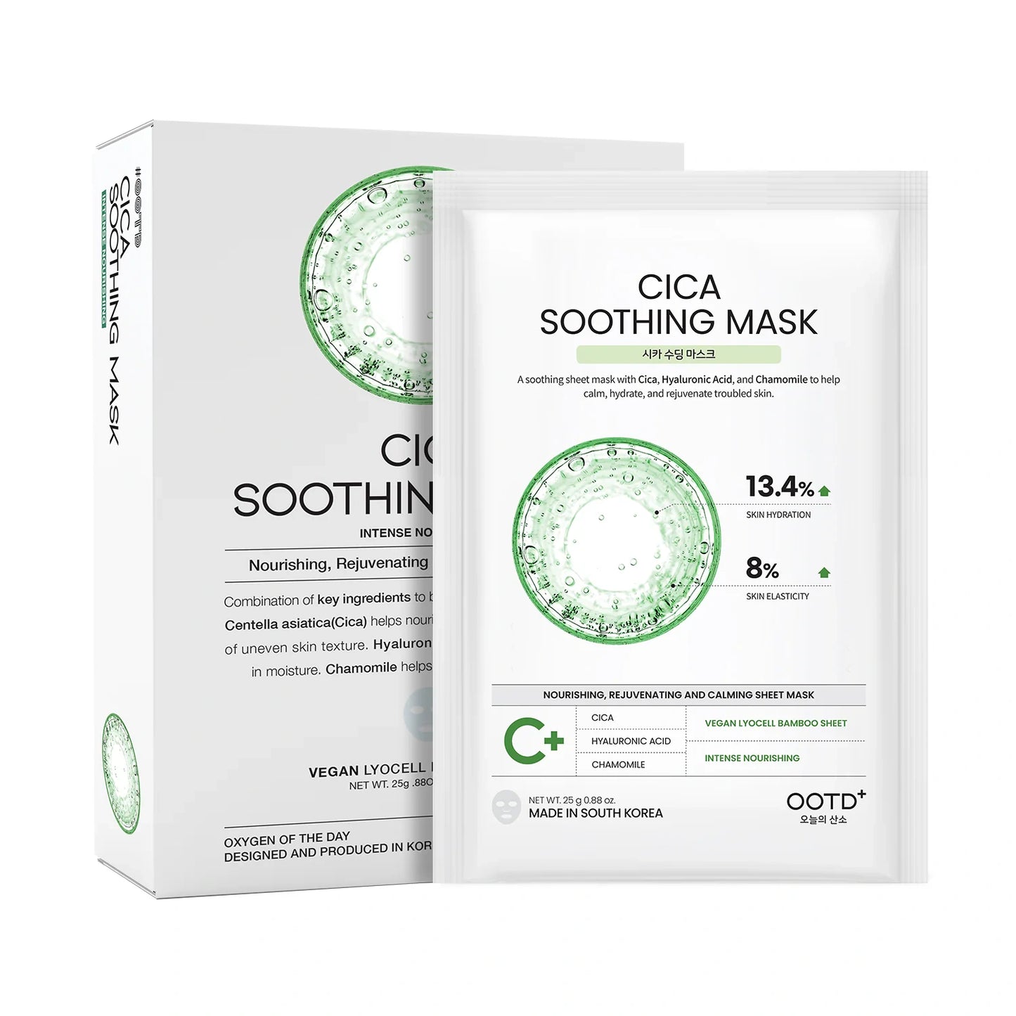 #OOTD Cica Soothing Face Mask (10 Sheets) Korean Masks