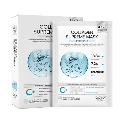 #OOTD Collagen Supreme Face Mask (10 Sheets) Korean Masks