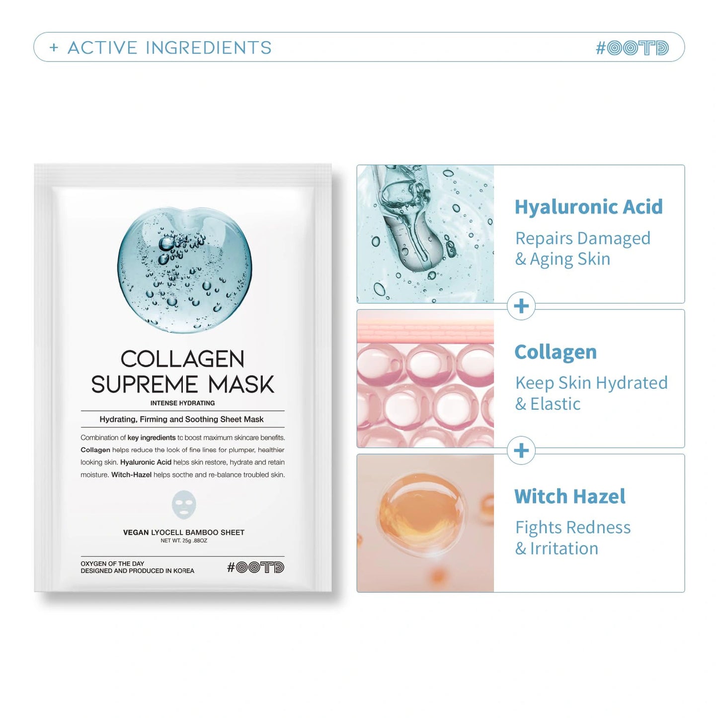 #OOTD Hydrating Essence Sheet Mask Pack (30 Sheets) Korean Masks