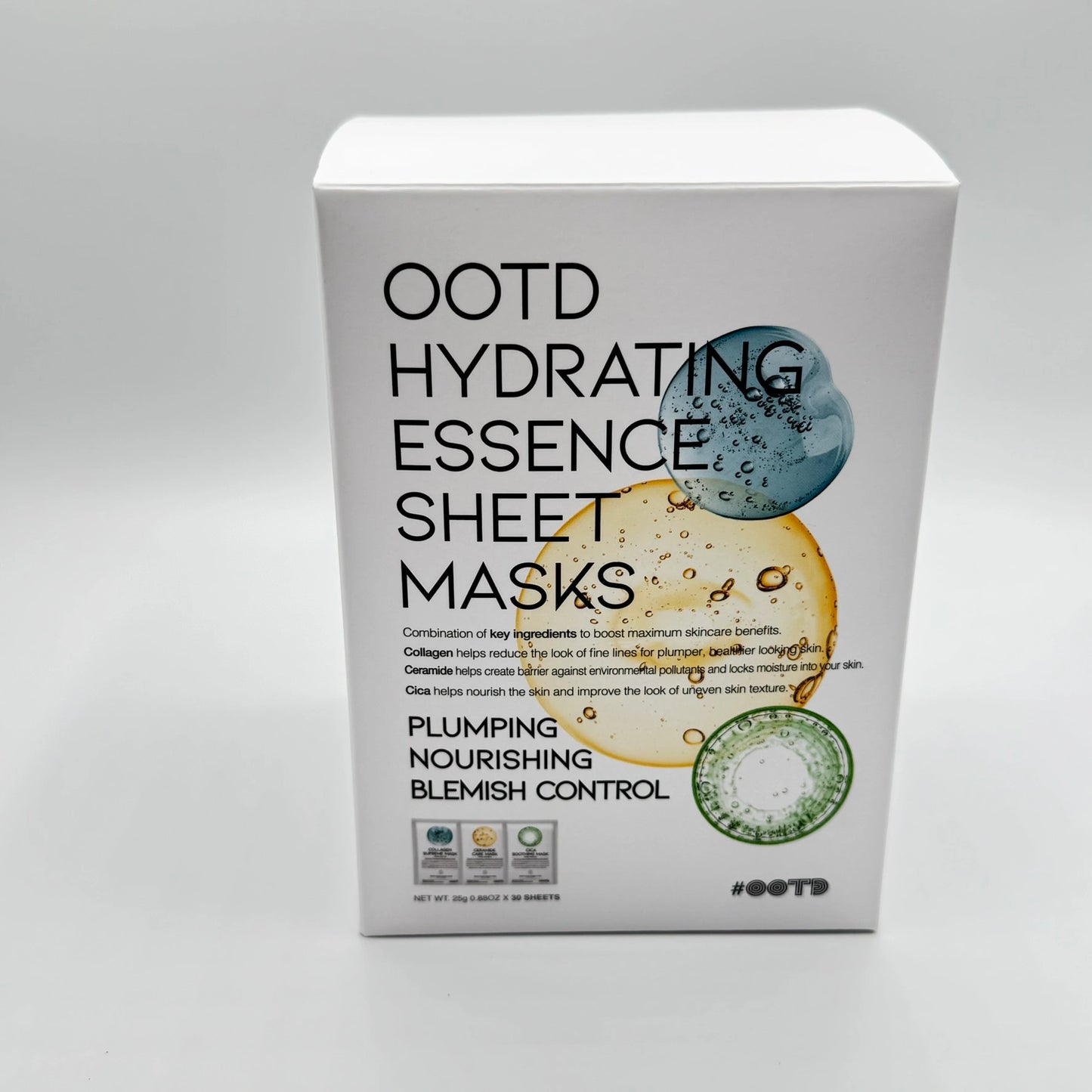 #OOTD Hydrating Essence Sheet Mask Pack (30 Sheets) Korean Masks