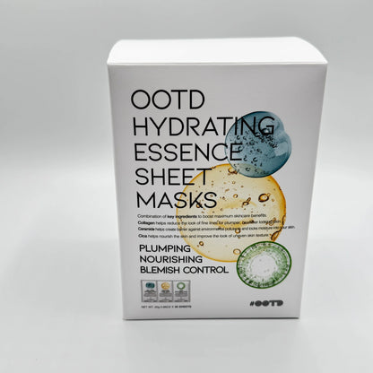 #OOTD Hydrating Essence Sheet Mask Pack (30 Sheets) Korean Masks
