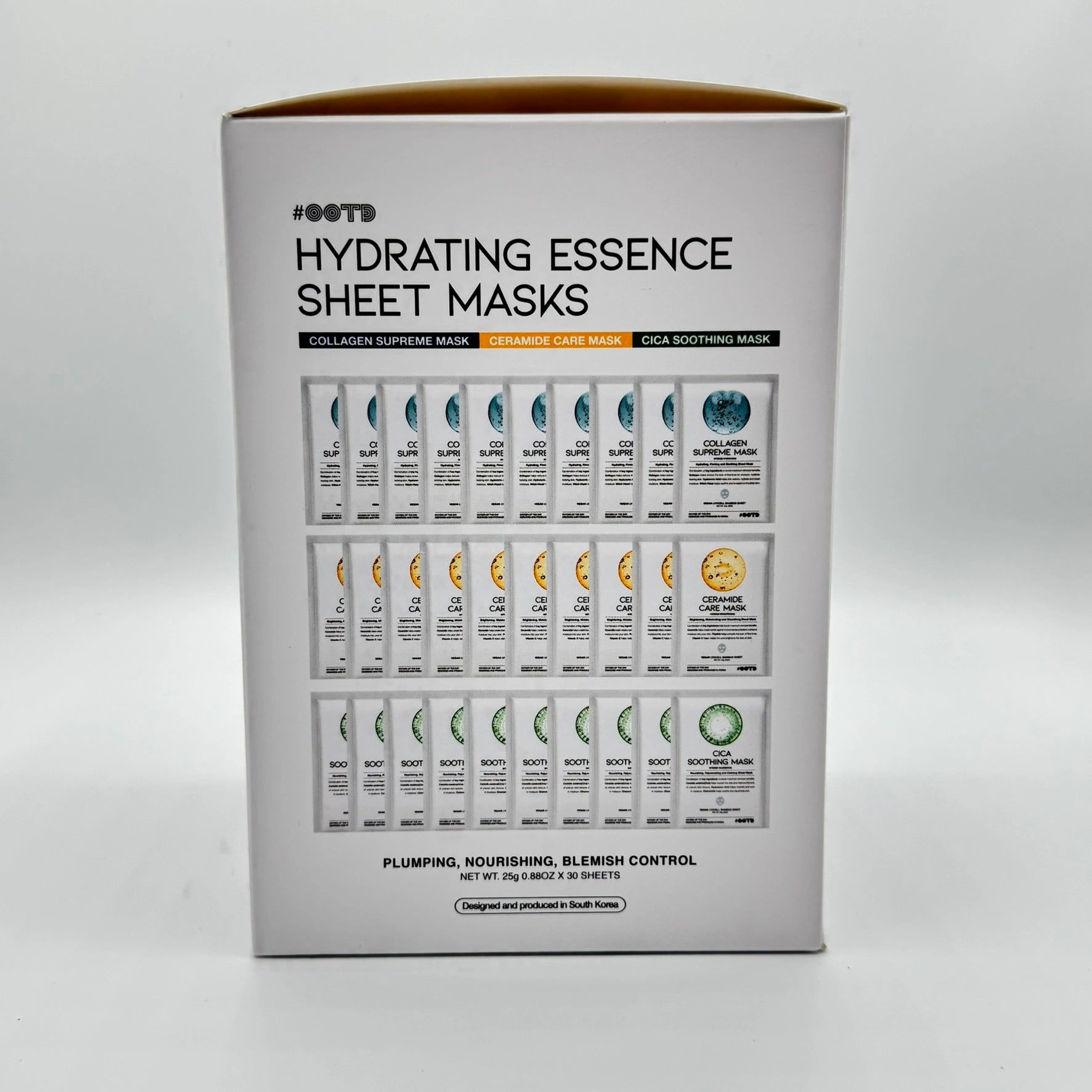 #OOTD Hydrating Essence Sheet Mask Pack (30 Sheets) Korean Masks