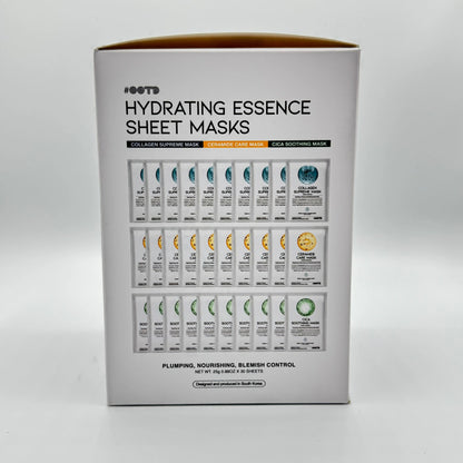 #OOTD Hydrating Essence Sheet Mask Pack (30 Sheets) Korean Masks