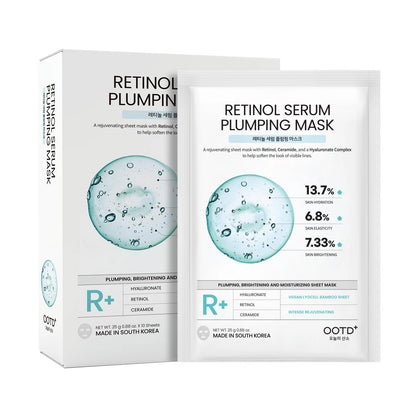 #OOTD Retinol Serum Plumping Face Mask (10 Sheets) Korean Masks