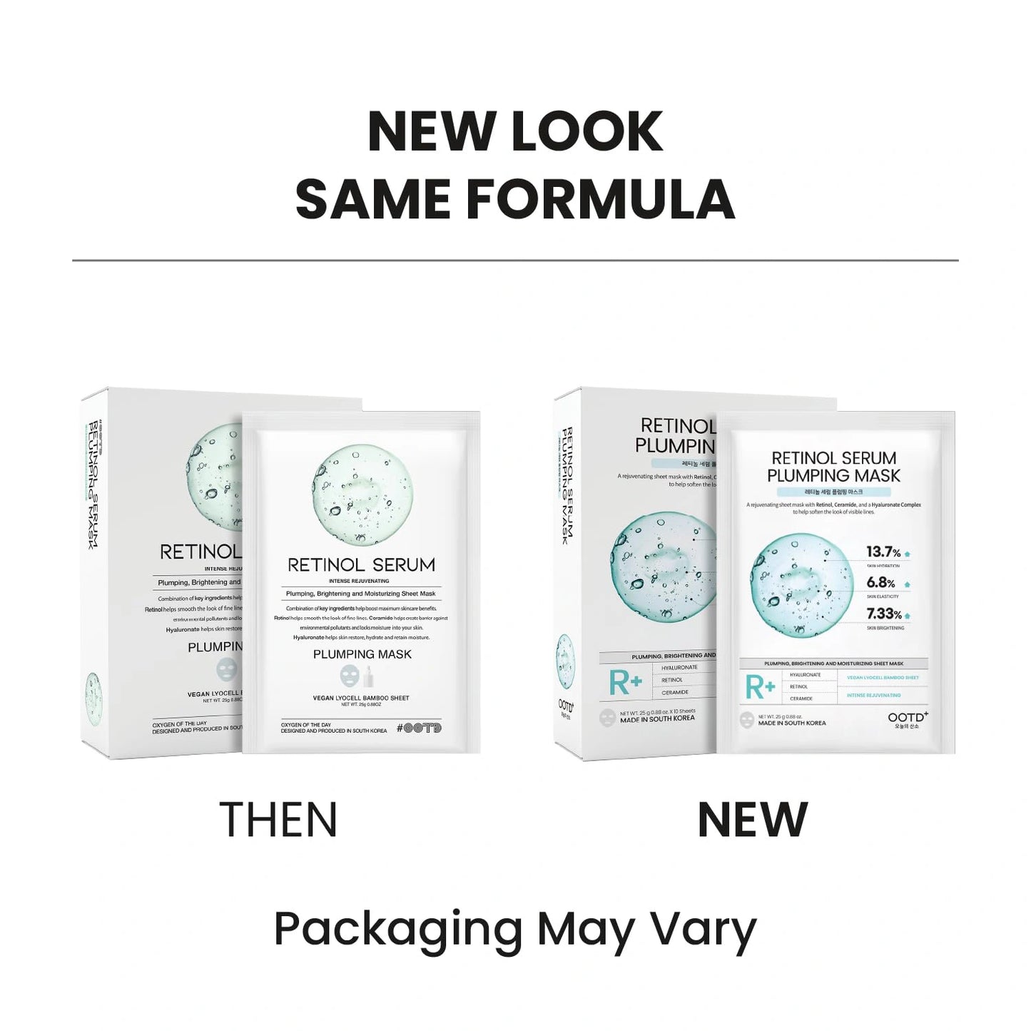 #OOTD Retinol Serum Plumping Face Mask (10 Sheets) Korean Masks