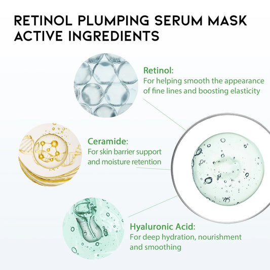 #OOTD Retinol Serum Plumping Face Mask (10 Sheets) Korean Masks