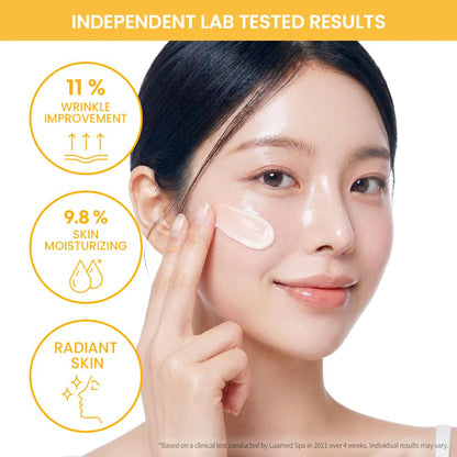 #OOTD Snail Mucin Lifting Cream product information graphic with application details.