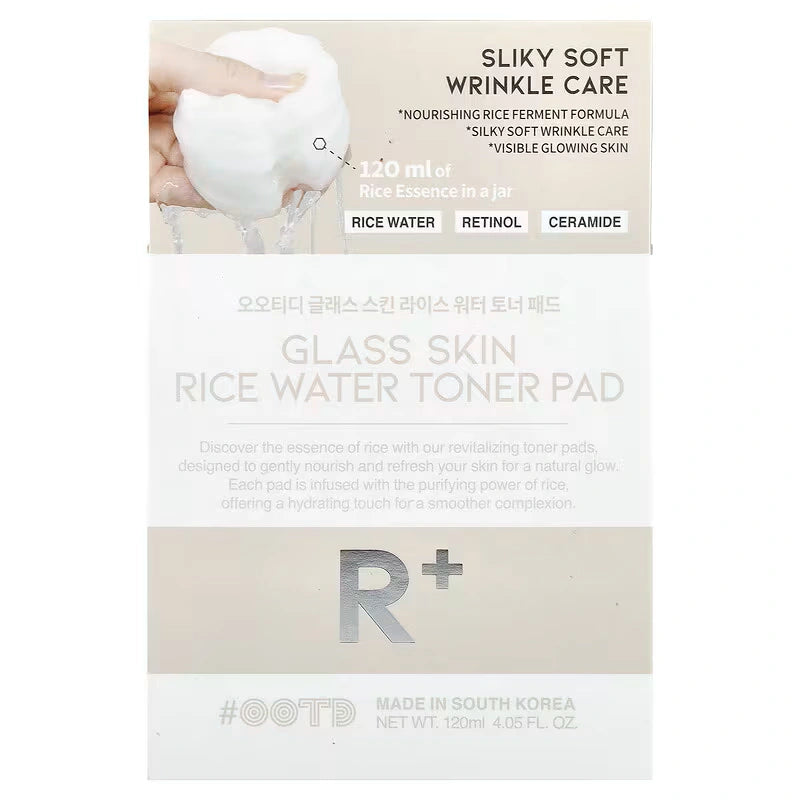#OOTD Glass Skin Rice Water Toner Pad (70 Pads) Korean Toner Pads