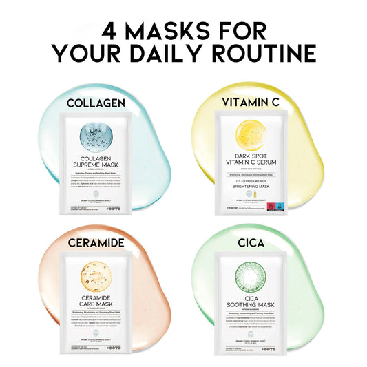 #OOTD Variety Hydrating Serum Sheet Mask Set (12 Sheets) Korean Masks