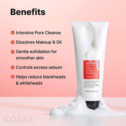 COSRX Salicylic Acid Daily Gentle Cleanser 150ml, additional product information image.
