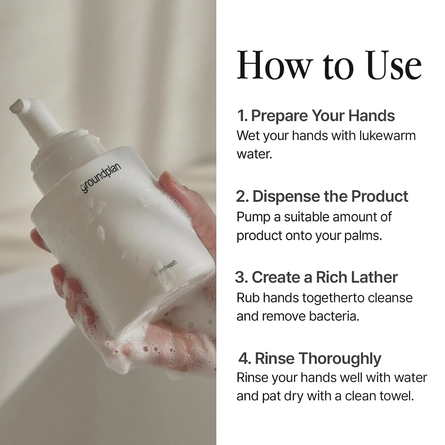 groundplan Hand Wash (300 ml) Korean Body Care