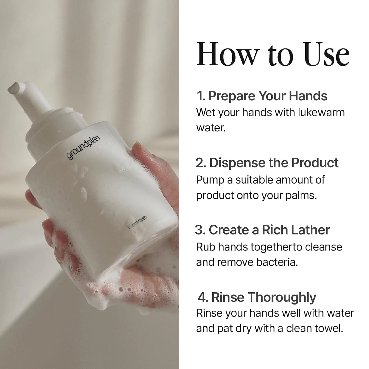 groundplan Hand Wash (300 ml) Korean Body Care