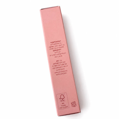 Long side panel of the rom&nd Juicy Lasting Tint 25 Bare Grape box on a white background.