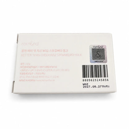 rom&nd Better Than Cheek W02 Strawberry Milk 4g