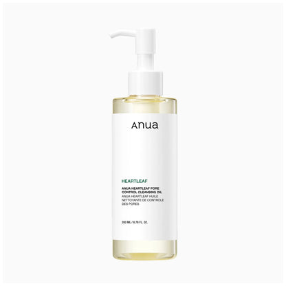 ANUA Heartleaf Pore Control Cleansing Oil 200ml pump bottle on a white background.