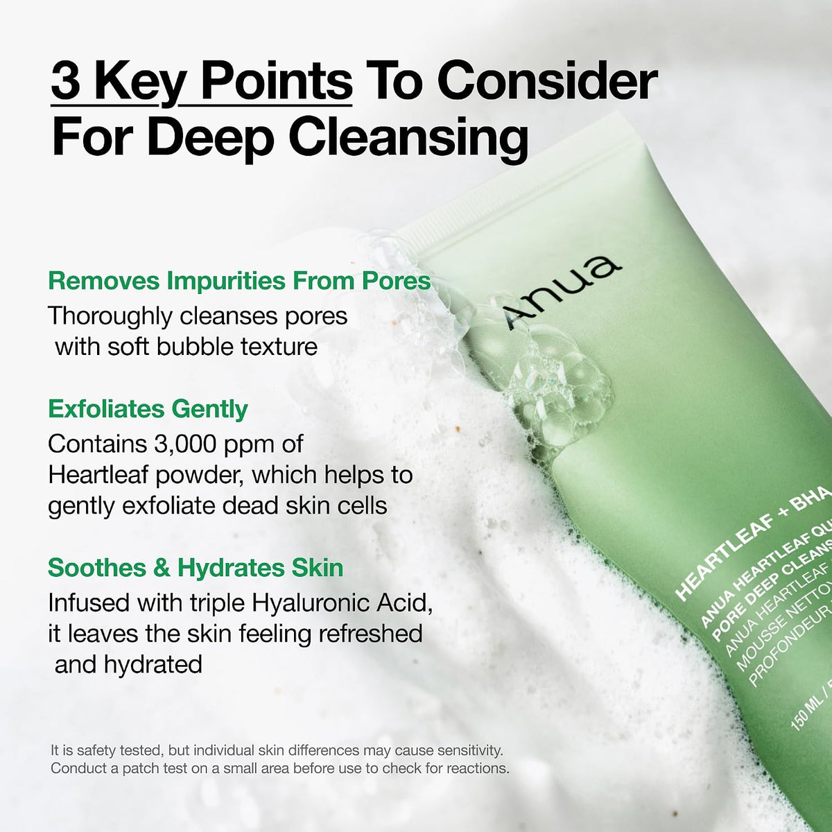 ANUA Heartleaf Quercetinol Pore Deep Cleansing Foam 150ml product image 04