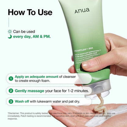 ANUA Heartleaf Quercetinol Pore Deep Cleansing Foam 150ml product image 09