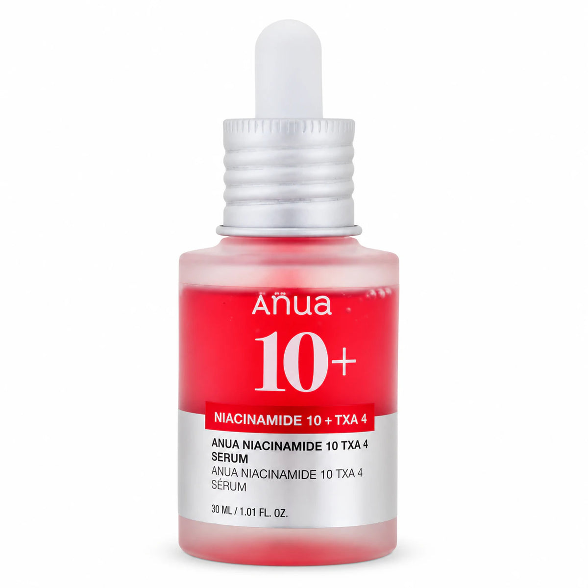 ANUA Niacinamide 10% + TXA 4% Serum 30ml bottle front showing its label and white dropper cap.