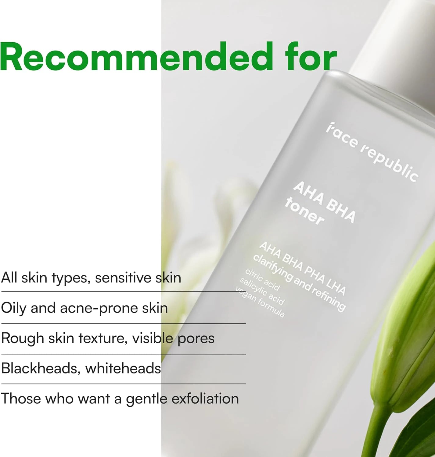 Face Republic AHA/BHA Toner Korean Toners