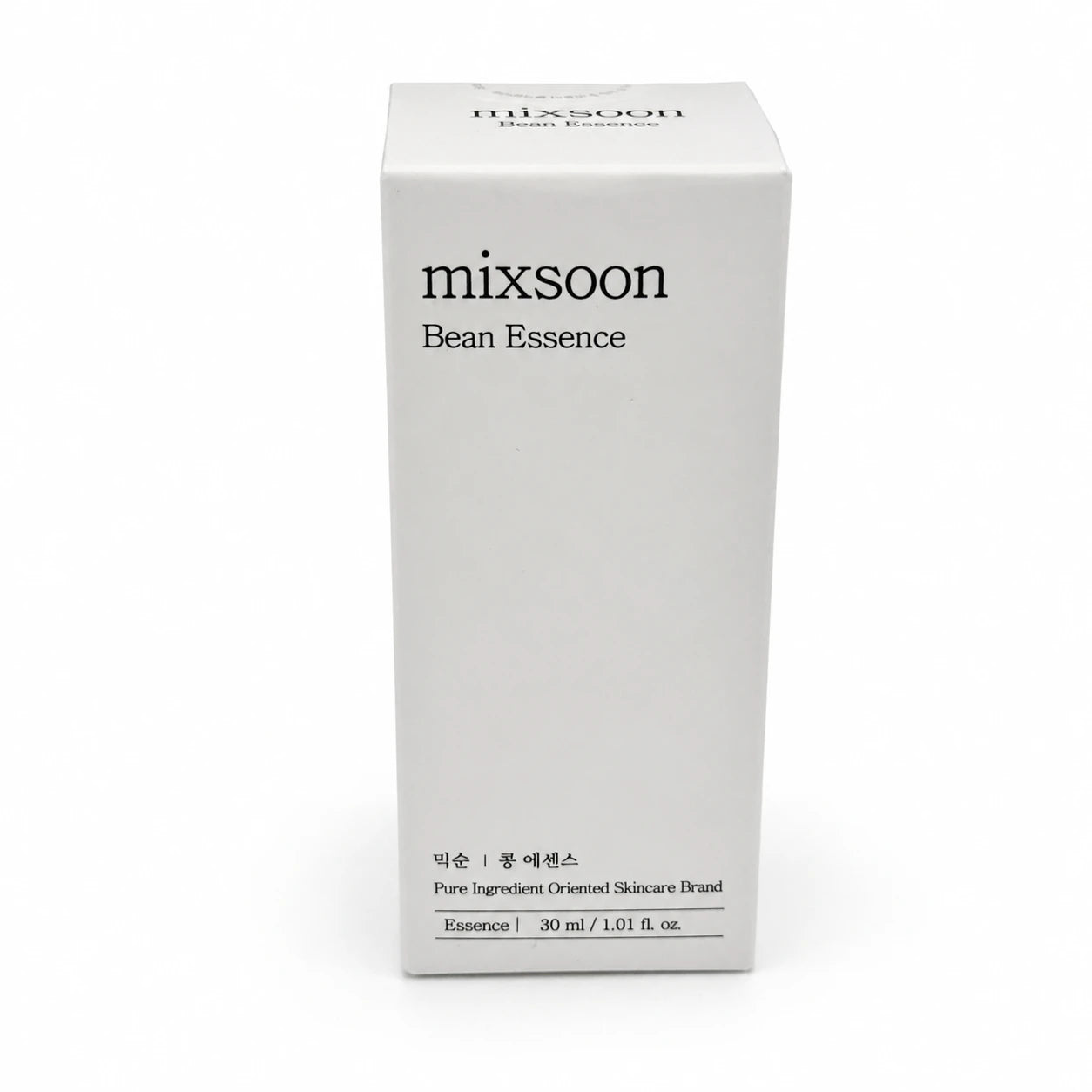 Front of mixsoon Bean Essence 30 ml box on a white background.