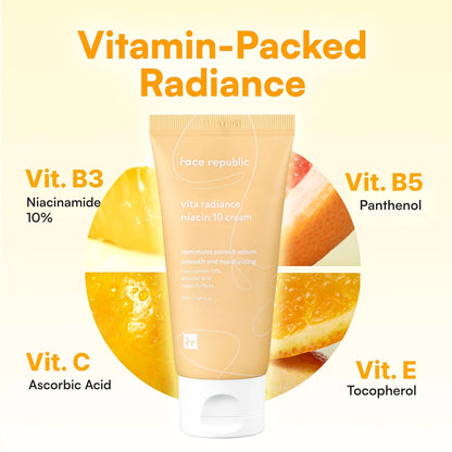 Face Republic Vita Radiance Niacin 10 Cream Korean Moisturizers