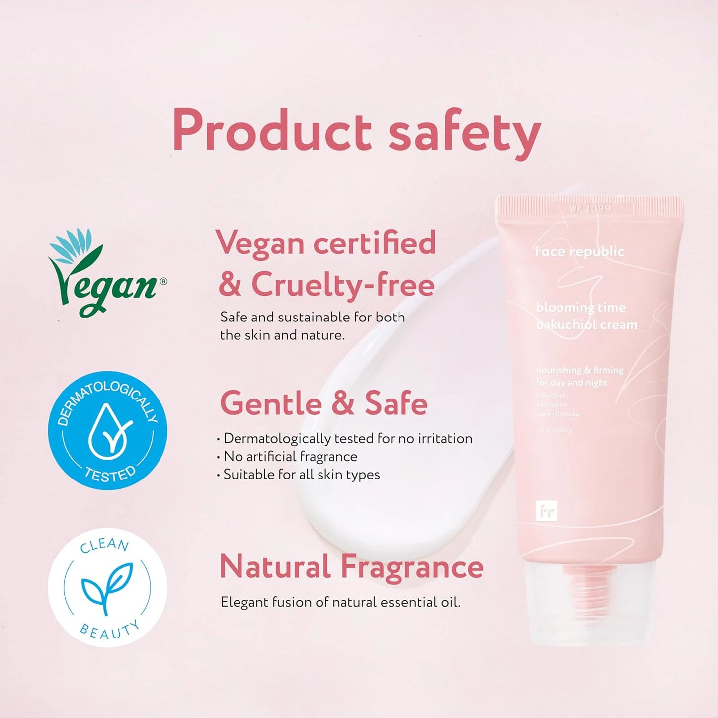 Face Republic Blooming Time Bakuchiol Cream Korean Moisturizers