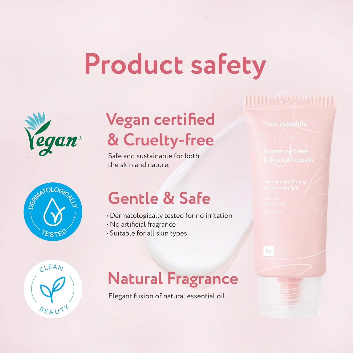 Face Republic Blooming Time Bakuchiol Cream Korean Moisturizers