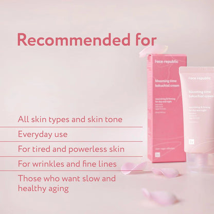 Face Republic Blooming Time Bakuchiol Cream Korean Moisturizers