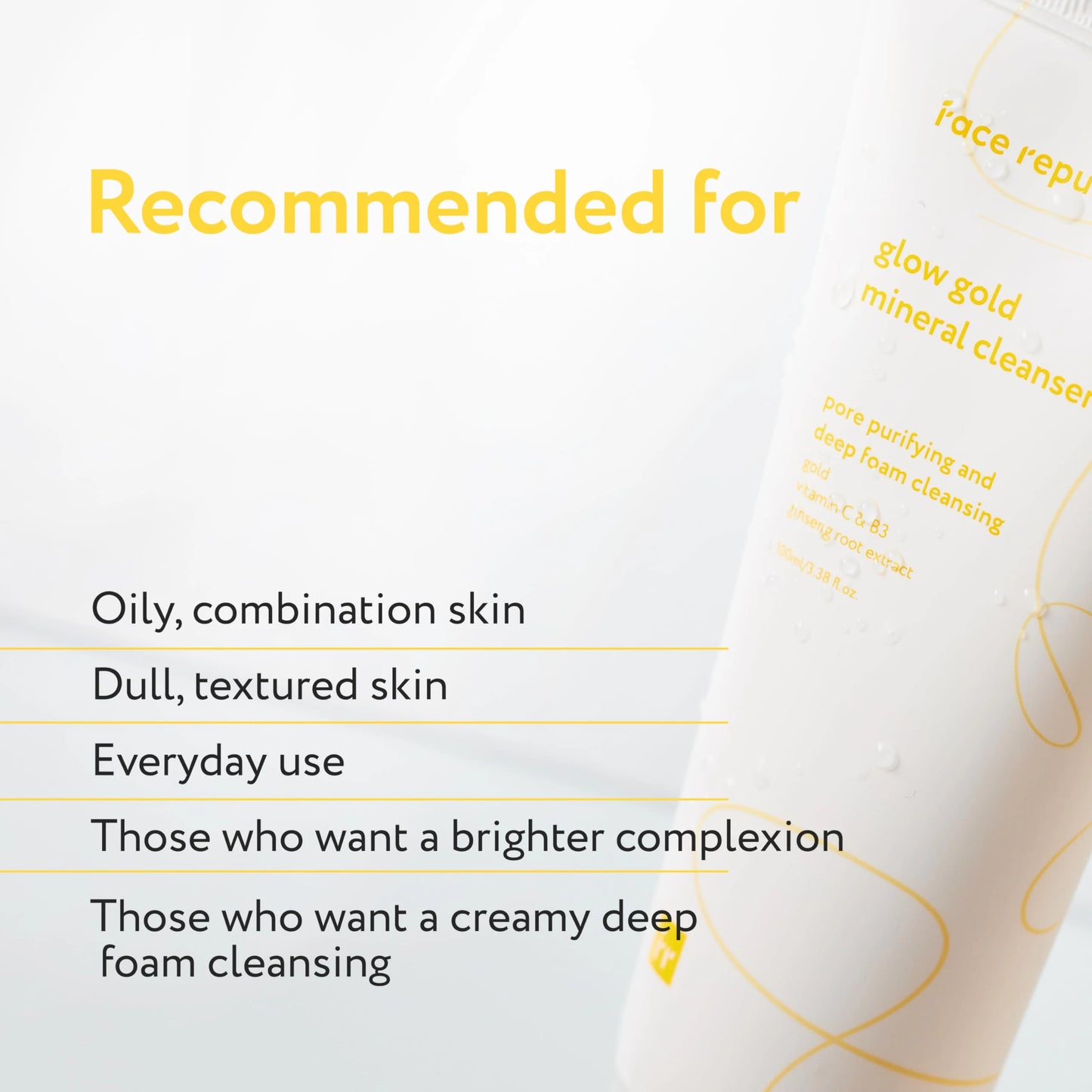 Face Republic Glow Gold Mineral Cleanser 100ml