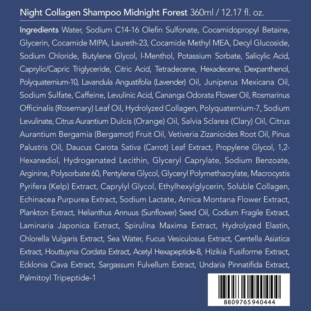 TREECELL Night Collagen Shampoo Midnight Forest Korean Hair Care