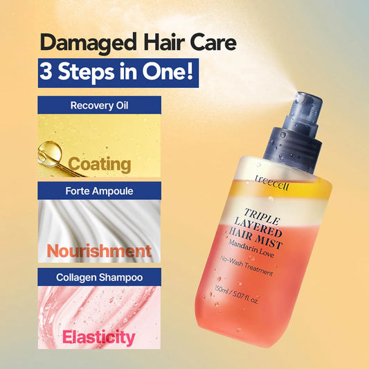 TREECELL Triple Layered Hair Mist Mandarin Love No-Wash Treatment 150ml