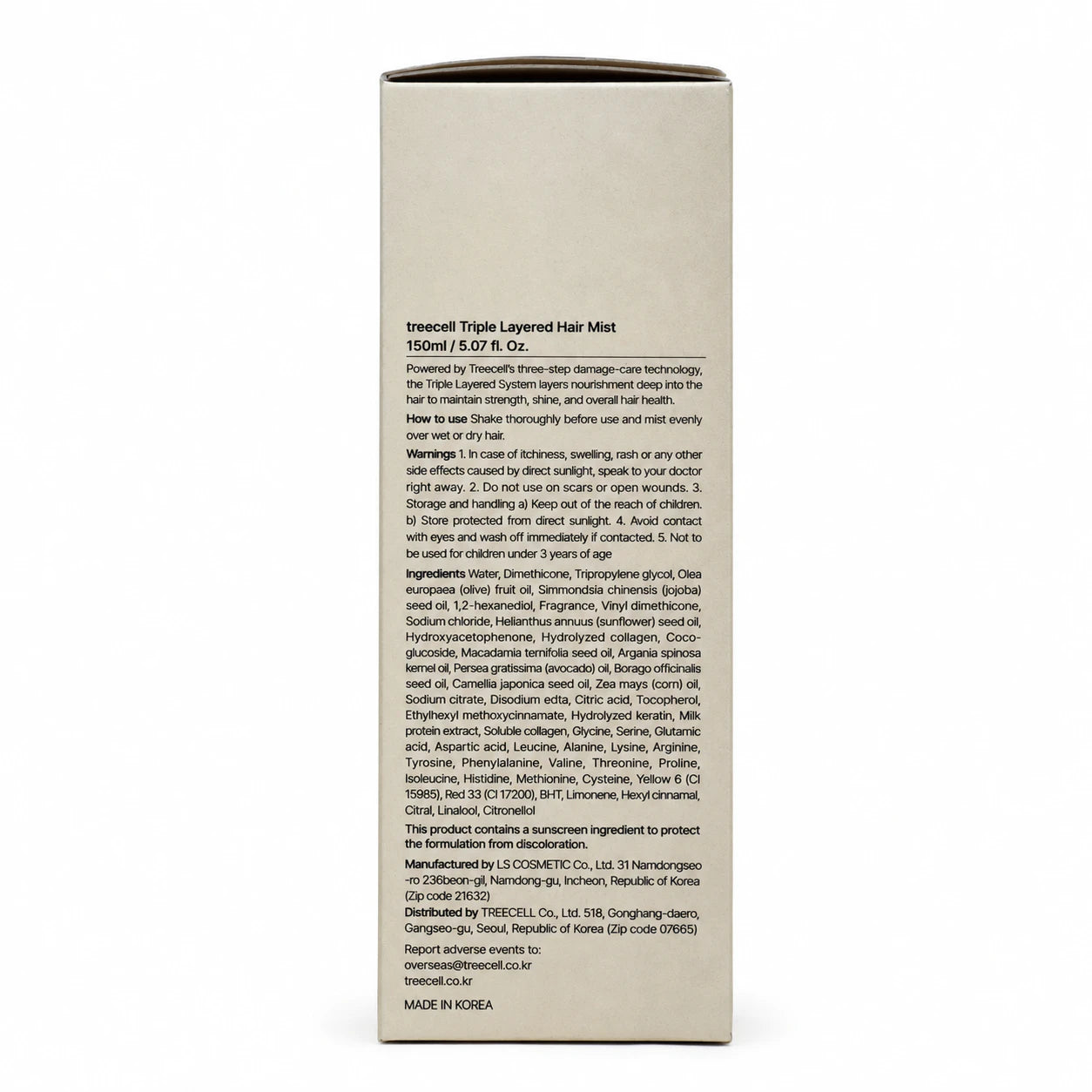 TREECELL Triple Layered Hair Mist Mandarin Love No-Wash Treatment 150ml