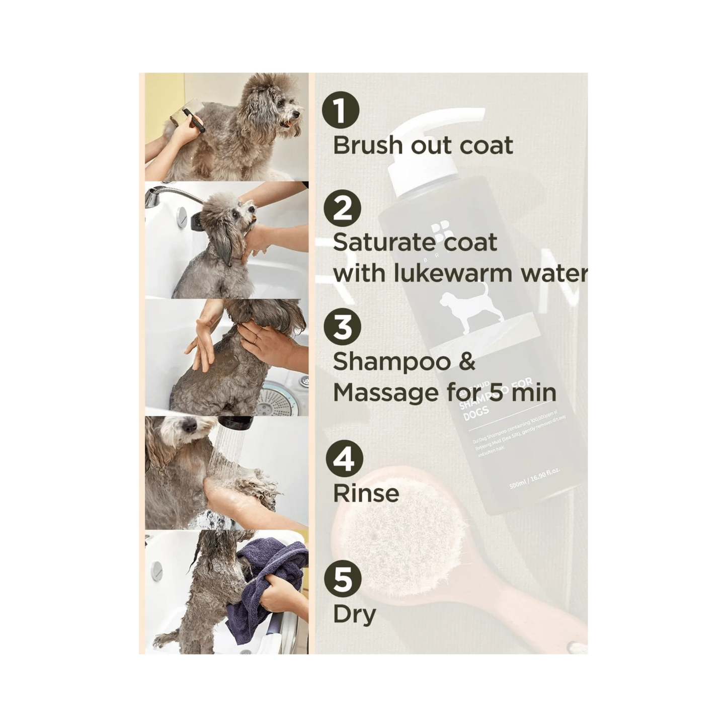 BRMUD Relief Mud Shampoo for Dogs 500ml