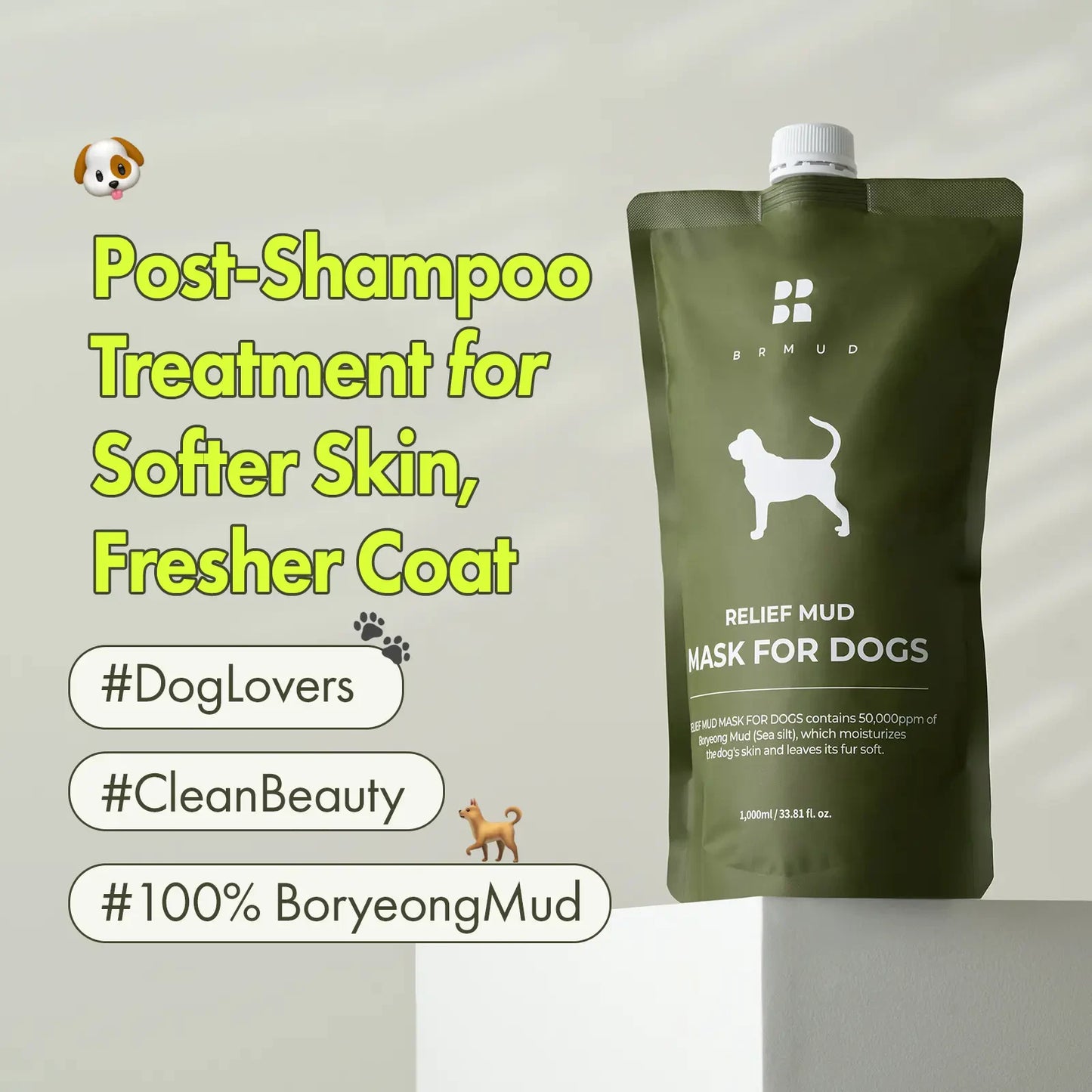 BRMUD Relief Mud Mask Conditioner for Dogs 1000ml
