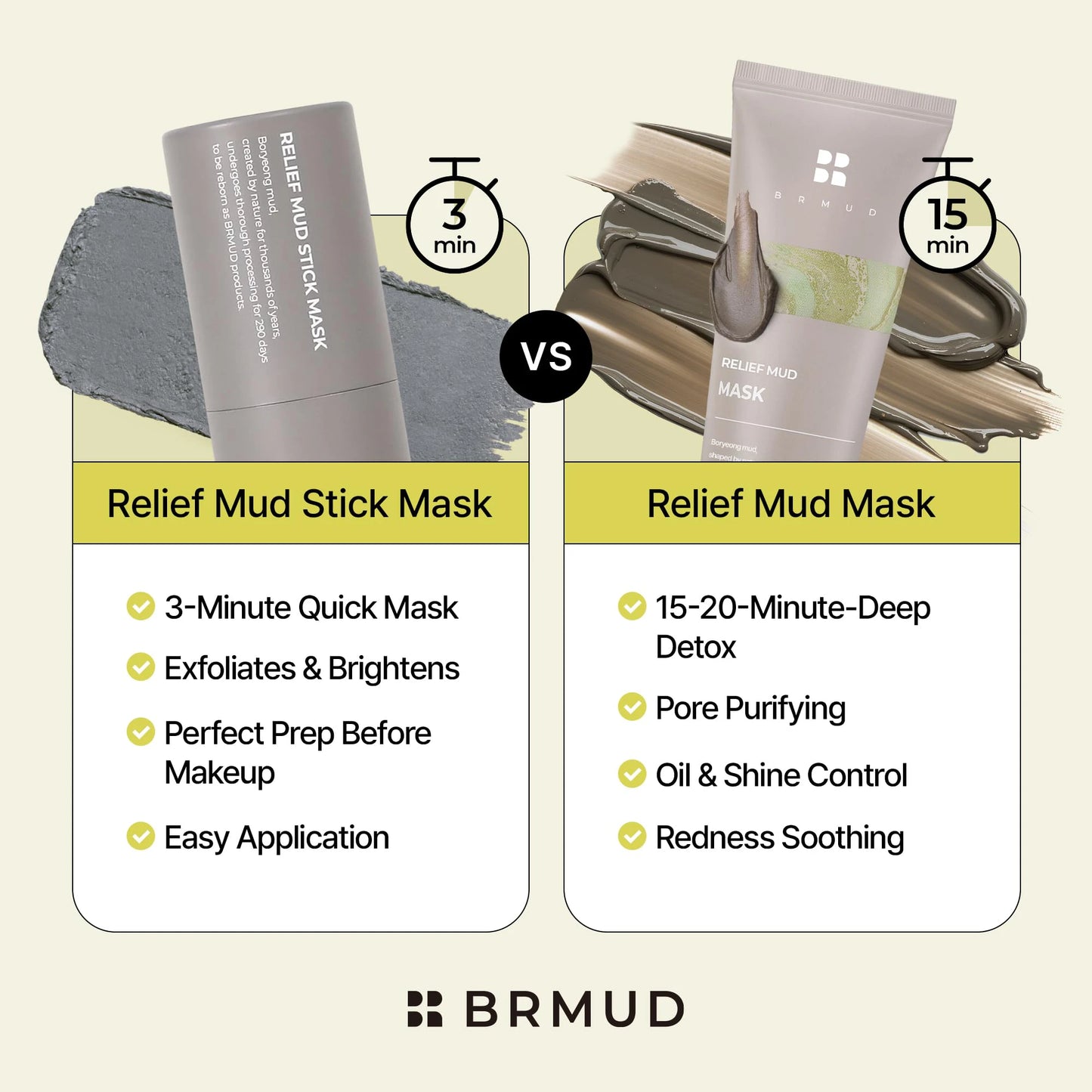 BRMUD Relief Mud Stick Mask 28g