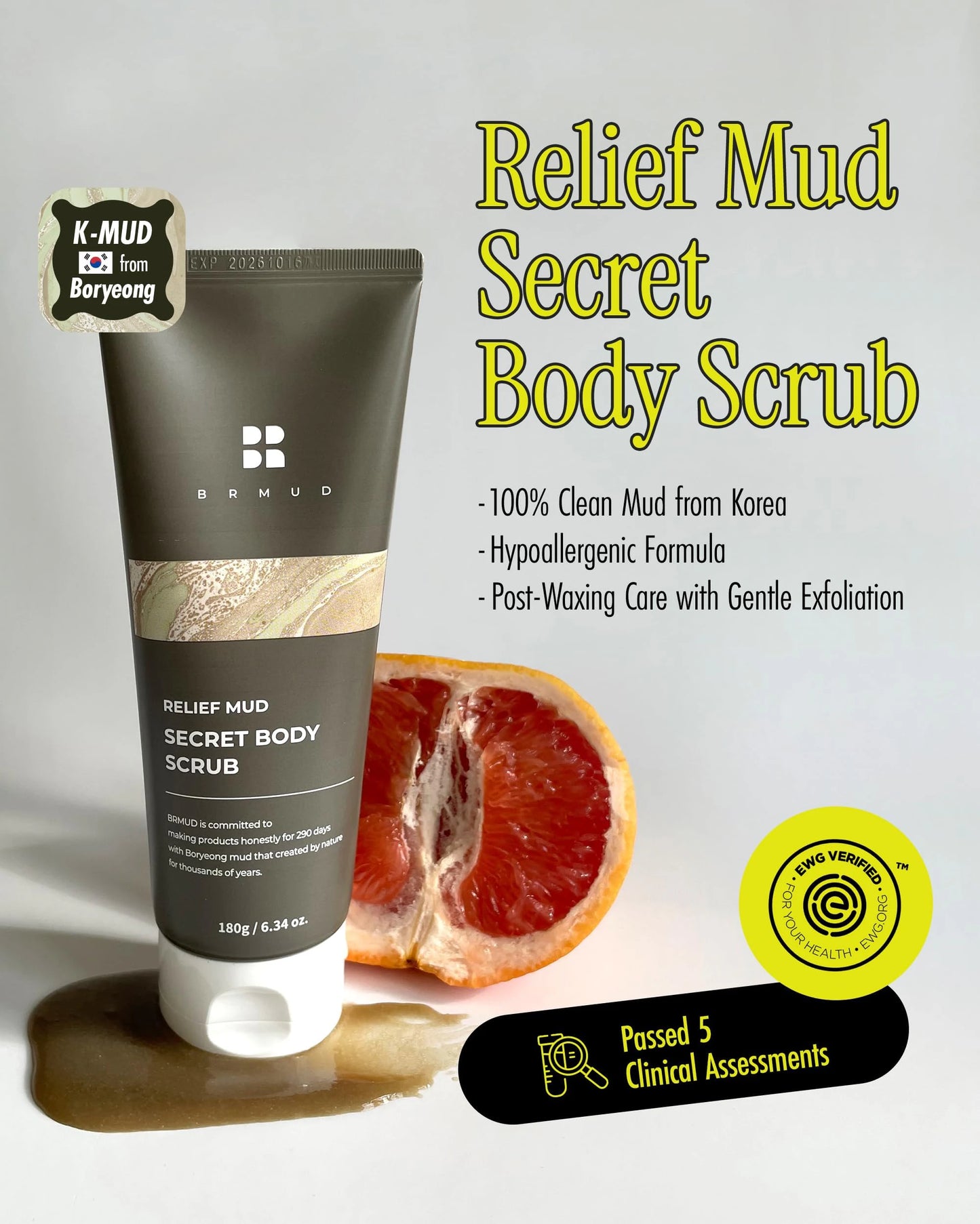 BRMUD Relief Mud Secret Body Scrub 180g