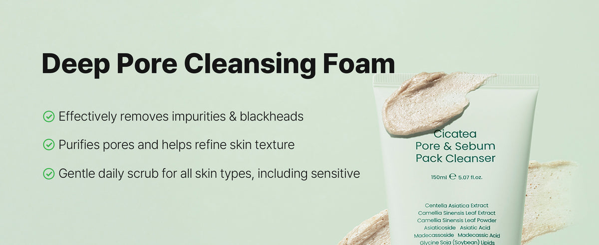 dewdap Cicatea Pore & Sebum Pack Cleanser 150ml product information panel 03
