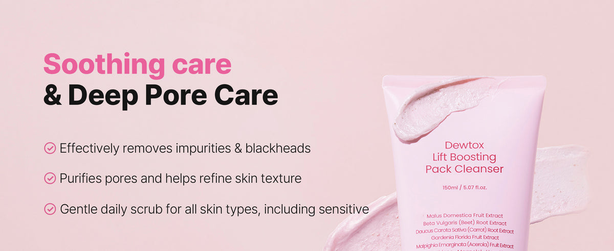 dewdap Dewtox Lift Boosting Pack Cleanser 150ml product information panel 03